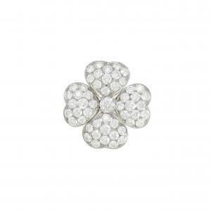 K18WG パヴェ ダイヤモンド ブローチ 1.904CT