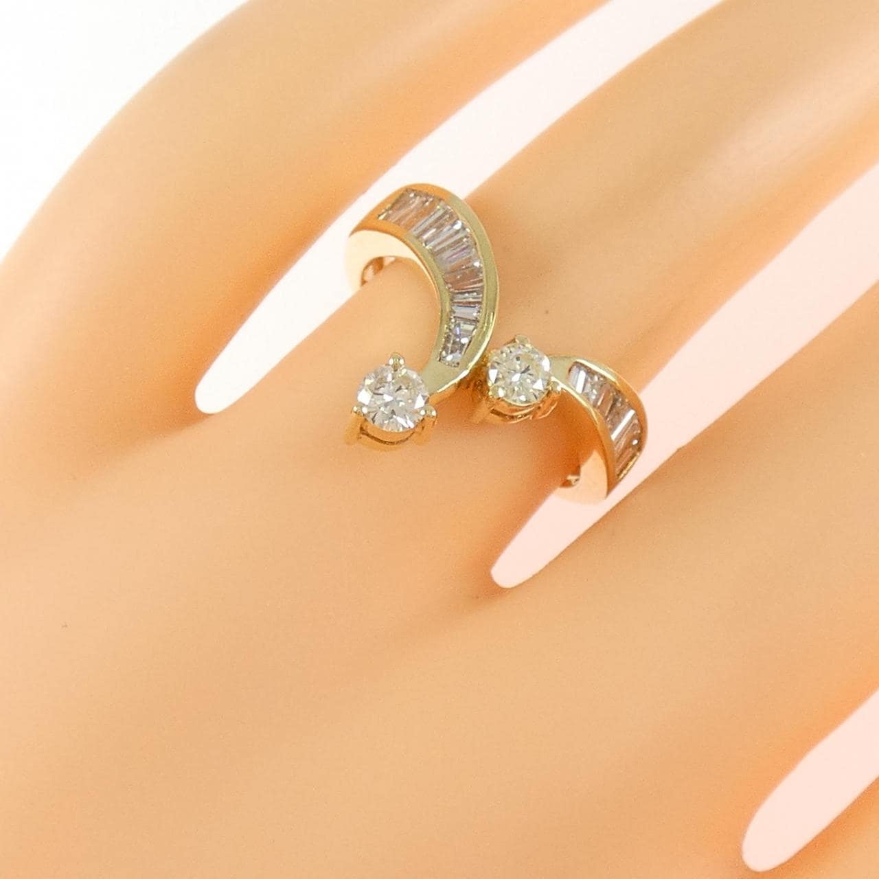K18YG ダイヤモンド リング 0.26CT
