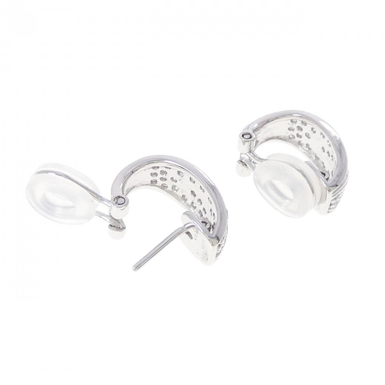 PT900/K18WG ダイヤモンド ピアス/イヤリング 0.60CT