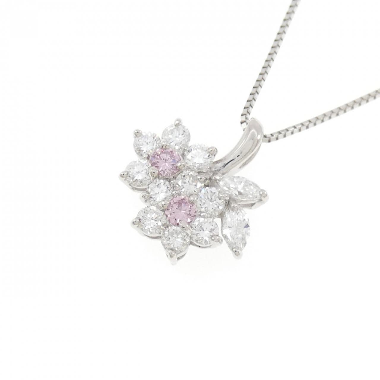 PT900/PT850 ダイヤモンド ネックレス 0.114CT FIPP SI1