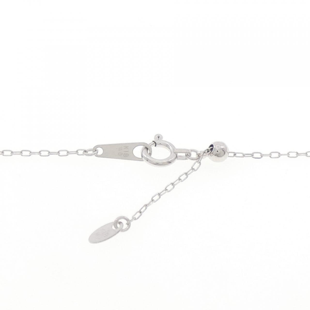 K18WG ト音記号 ダイヤモンド ネックレス 0.11CT