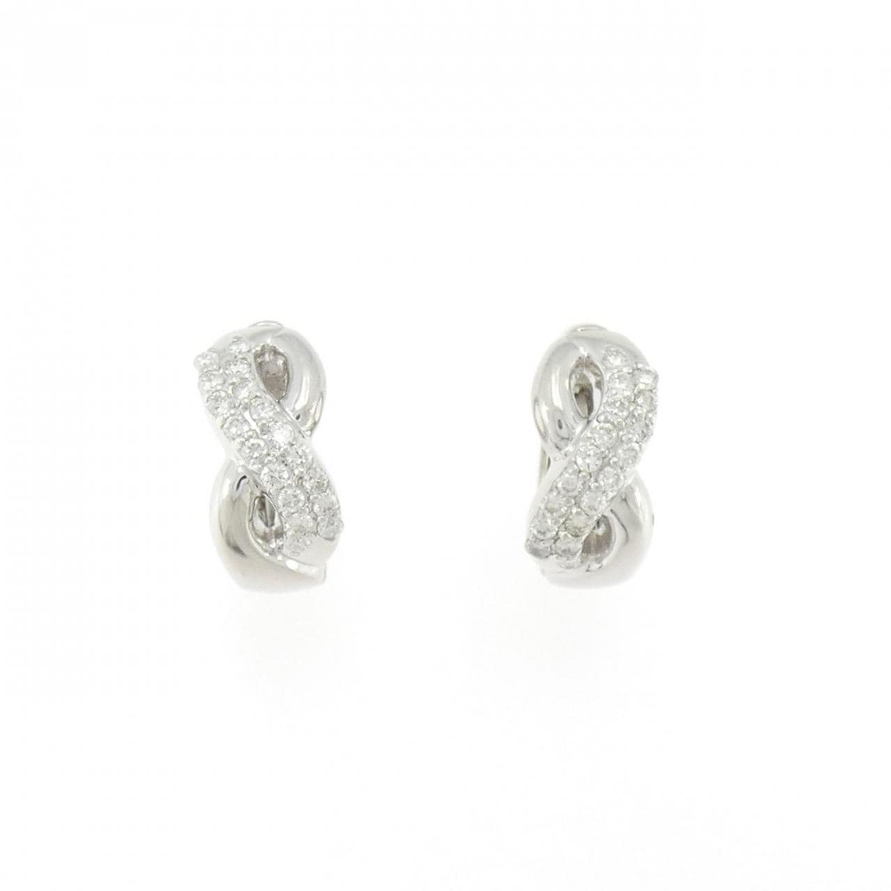 K18WG钻石耳夹0.30CT