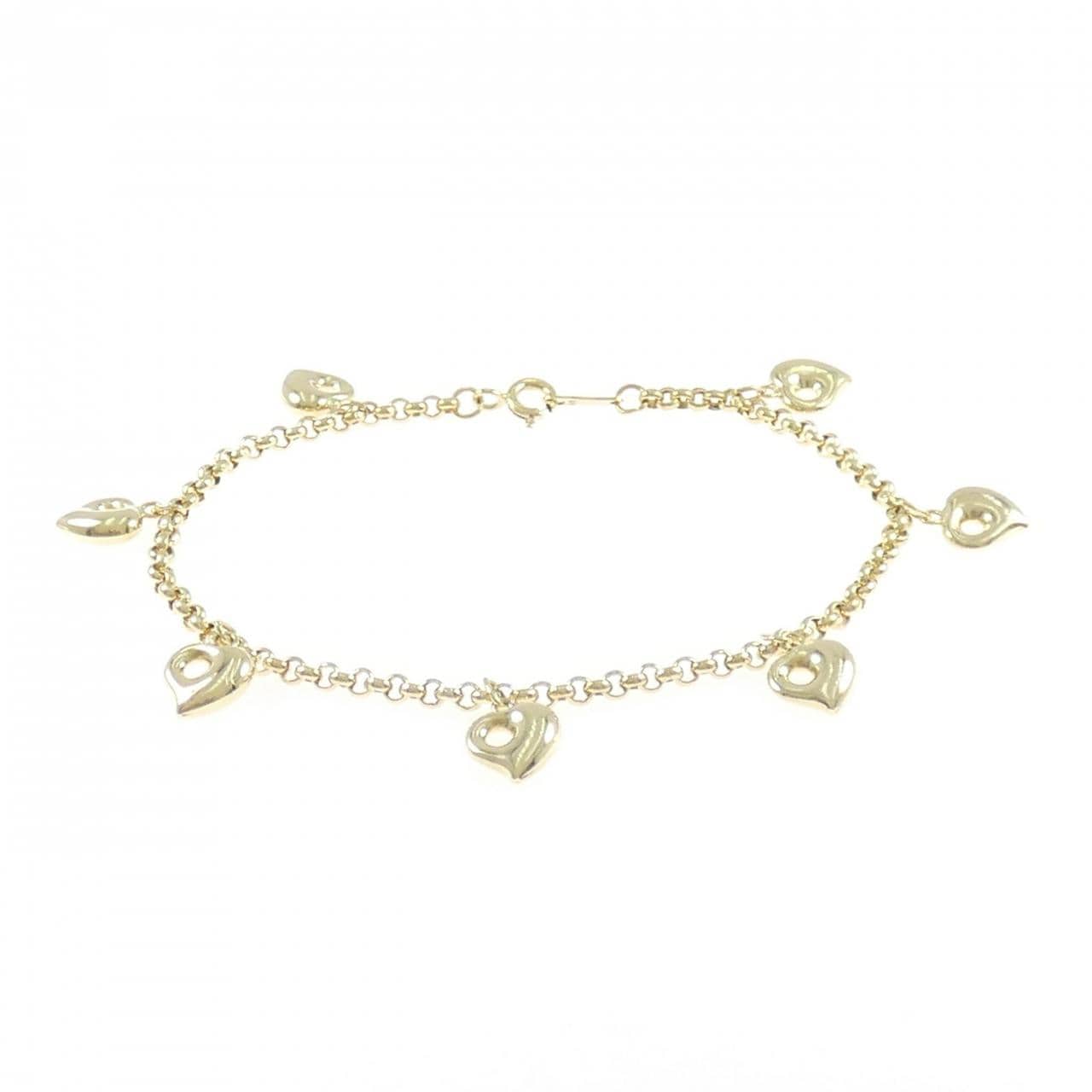 K18YG ハート ブレスレット