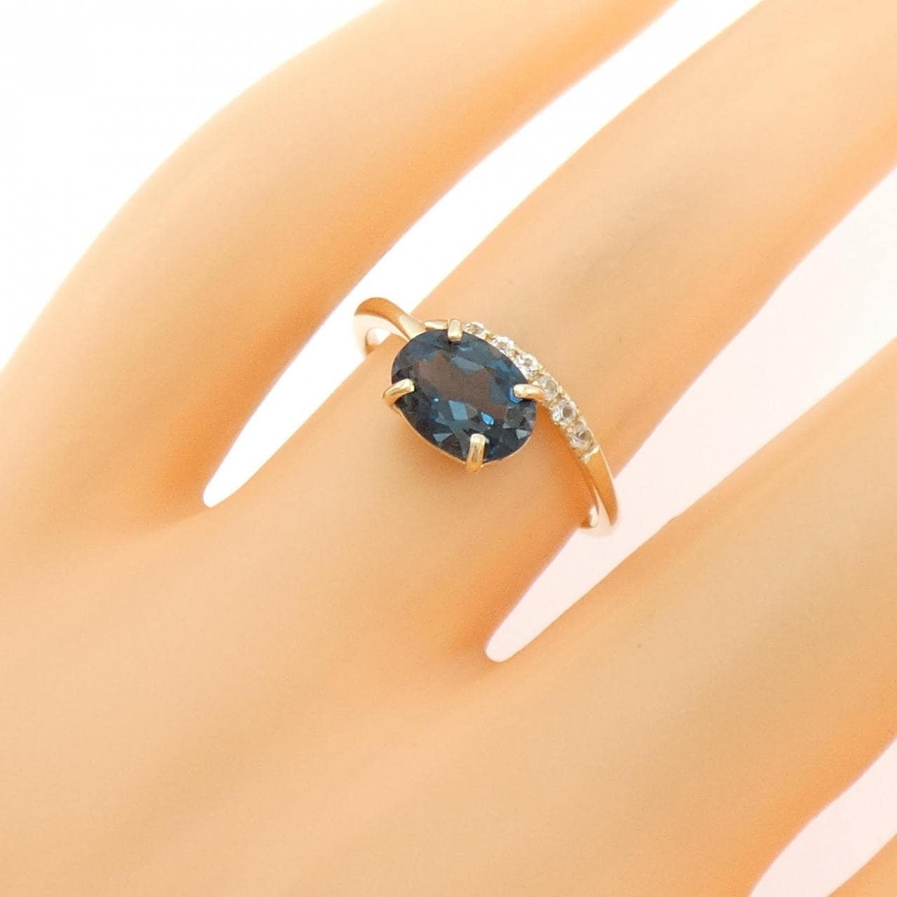 K10YG ブルートパーズ リング