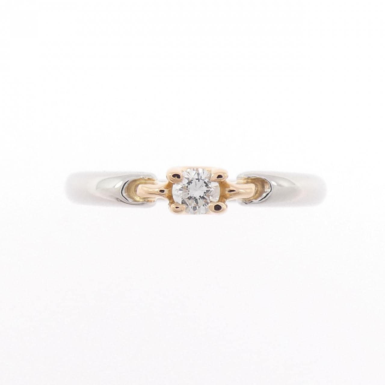PT900/K18PG ダイヤモンド リング 0.10CT