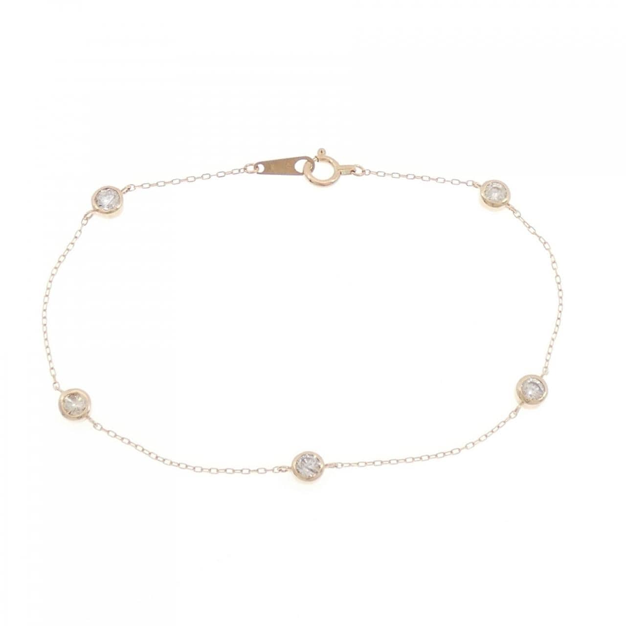 K18PG ダイヤモンド ブレスレット 0.50CT
