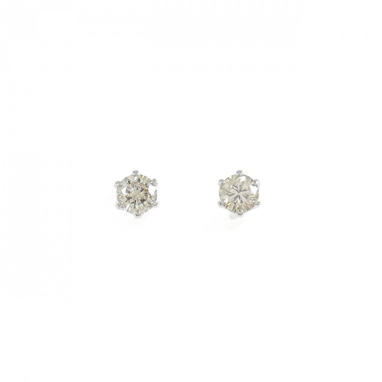 PT900 ソリティア ダイヤモンド ピアス 0.20CT