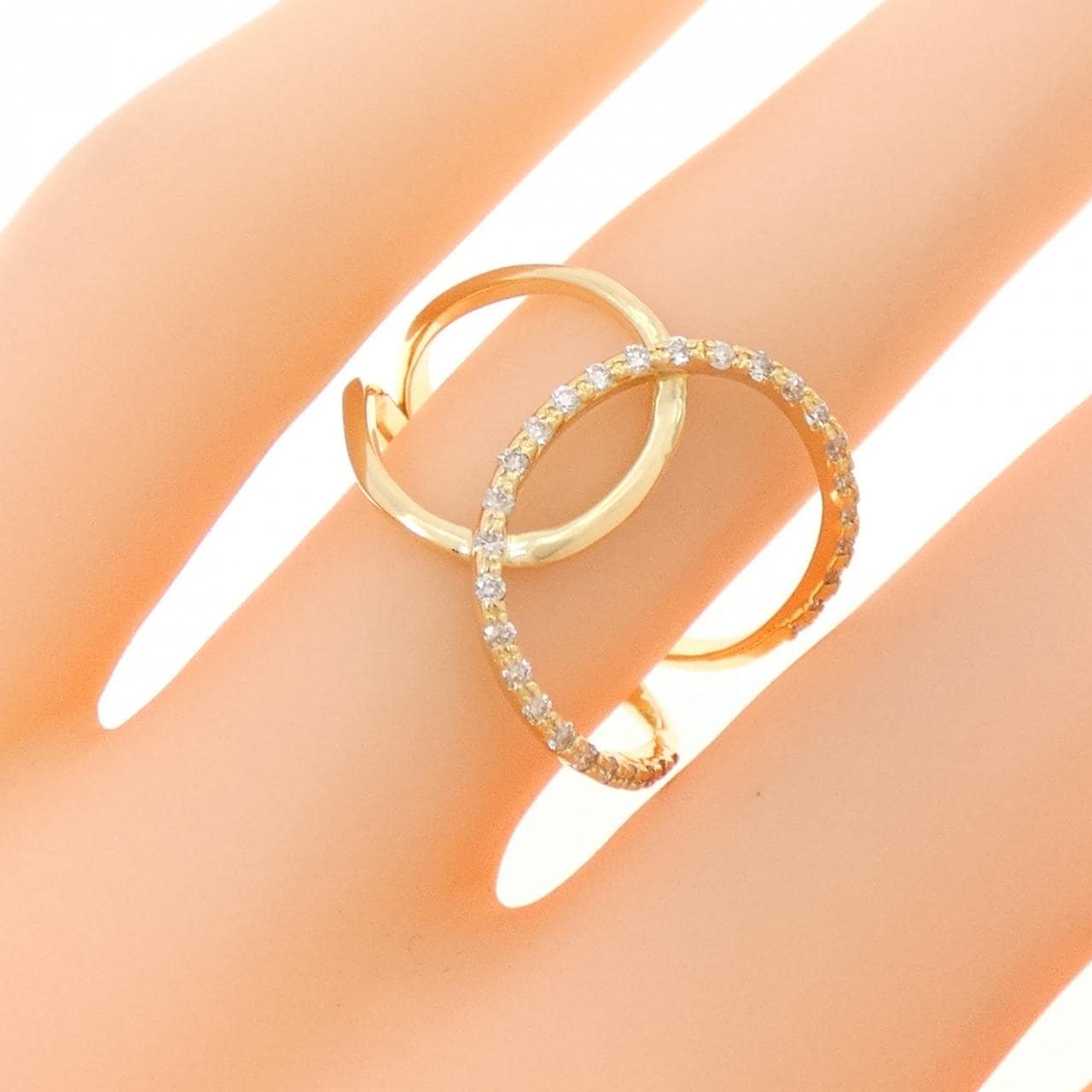 K18YG ダイヤモンド リング 0.18CT
