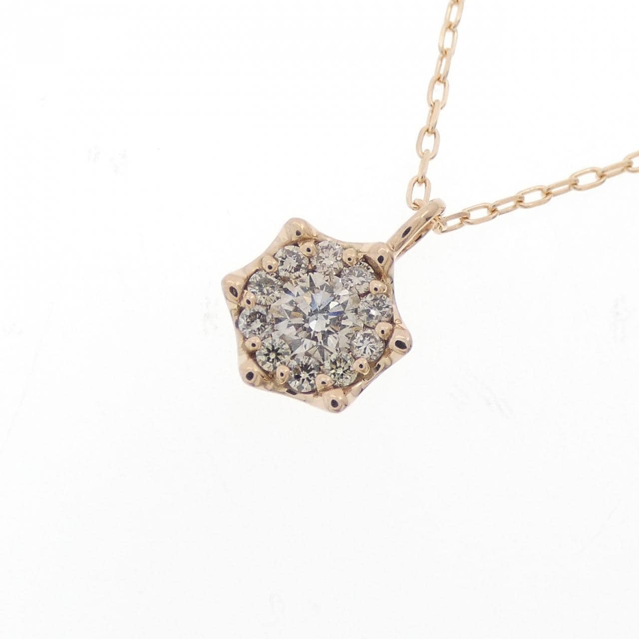 K18PG ダイヤモンド ネックレス 0.31CT