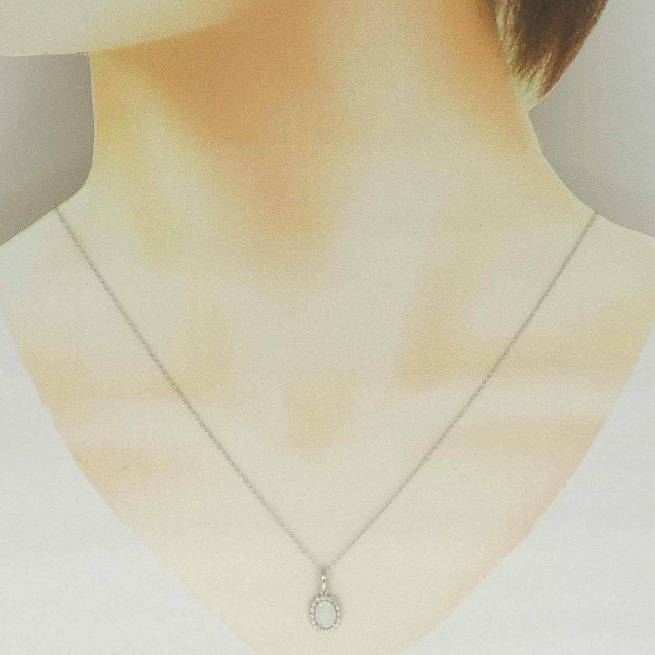 PT900/PT850 オパール ネックレス