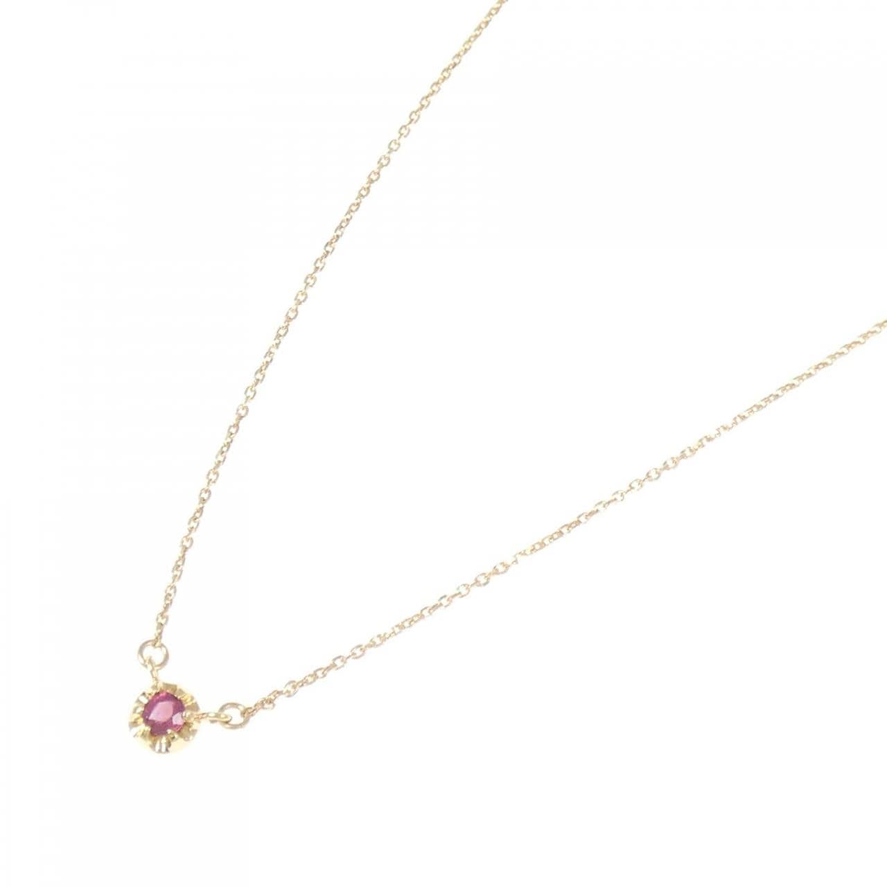 4゜C ルビー ネックレス