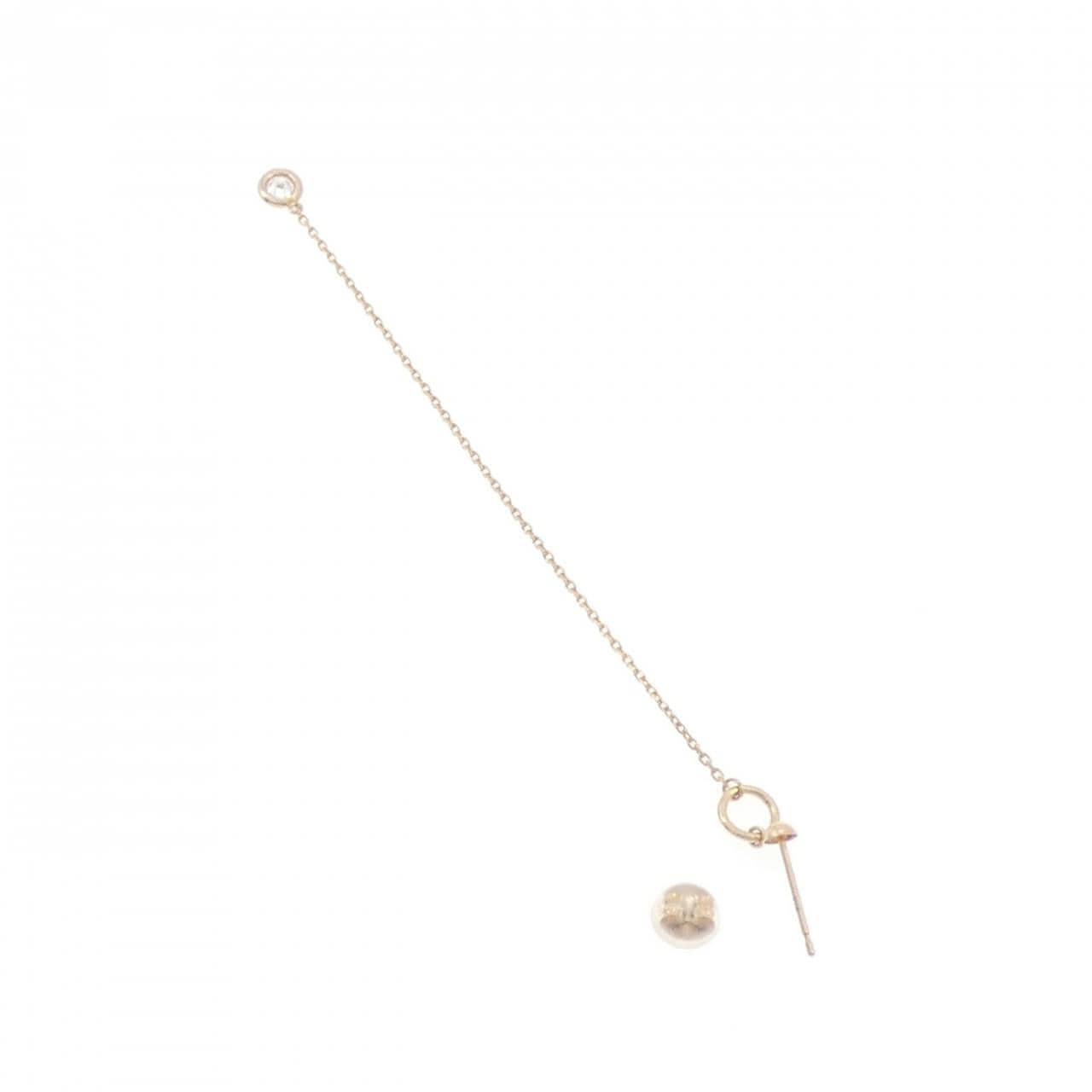 K18PG ダイヤモンド ピアス 片耳