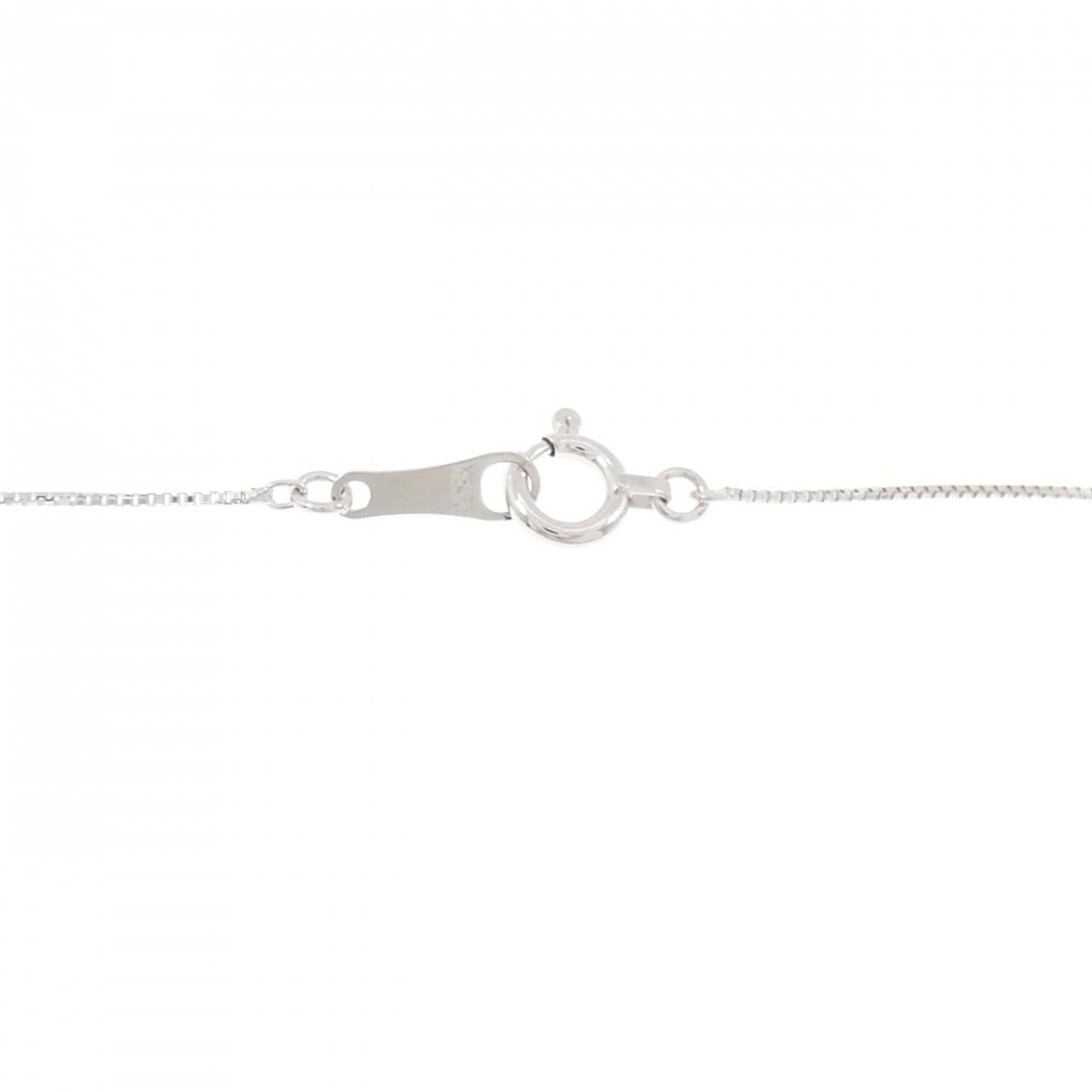K18WG ソリティア ダイヤモンド ネックレス 0.20CT