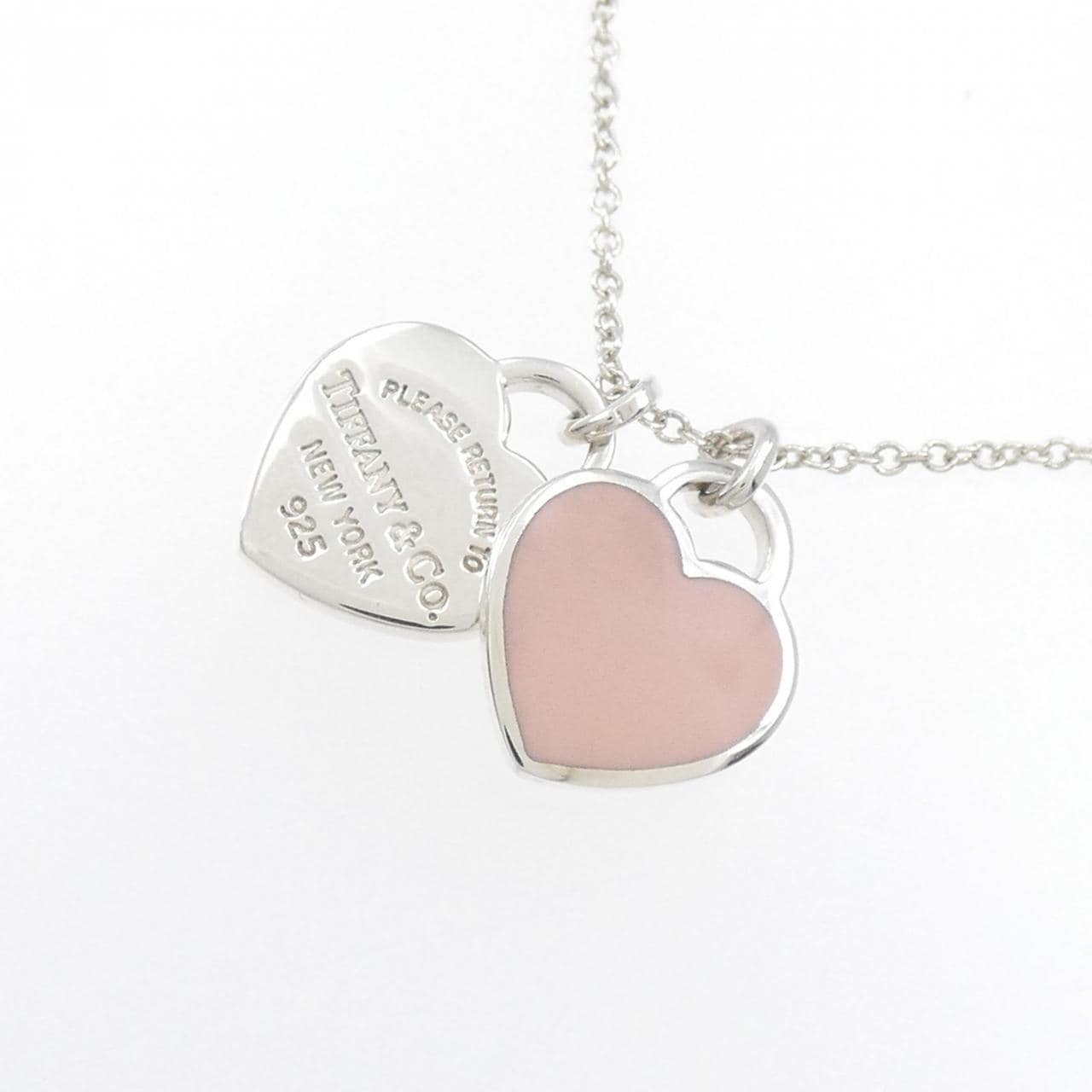 TIFFANY Return to TIFFANY Mini Double Heart Tag Necklace