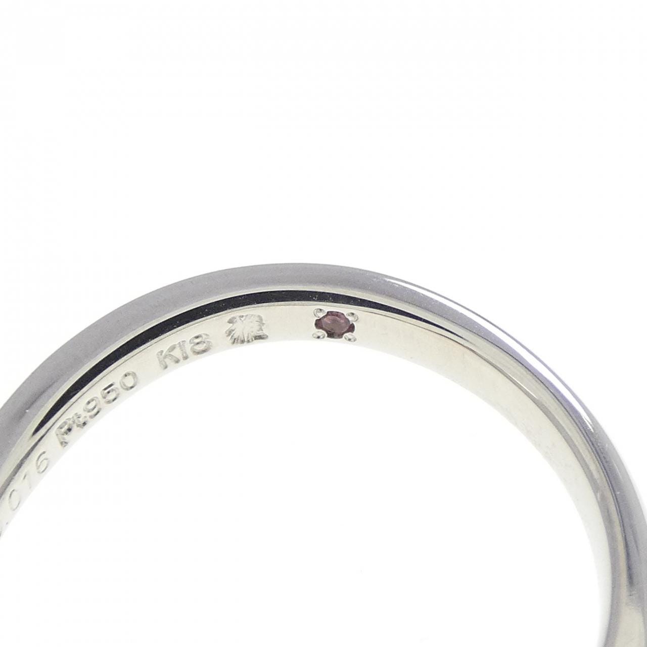 PT950/K18PG ダイヤモンド リング 0.250CT F VS1 3EXT H＆C