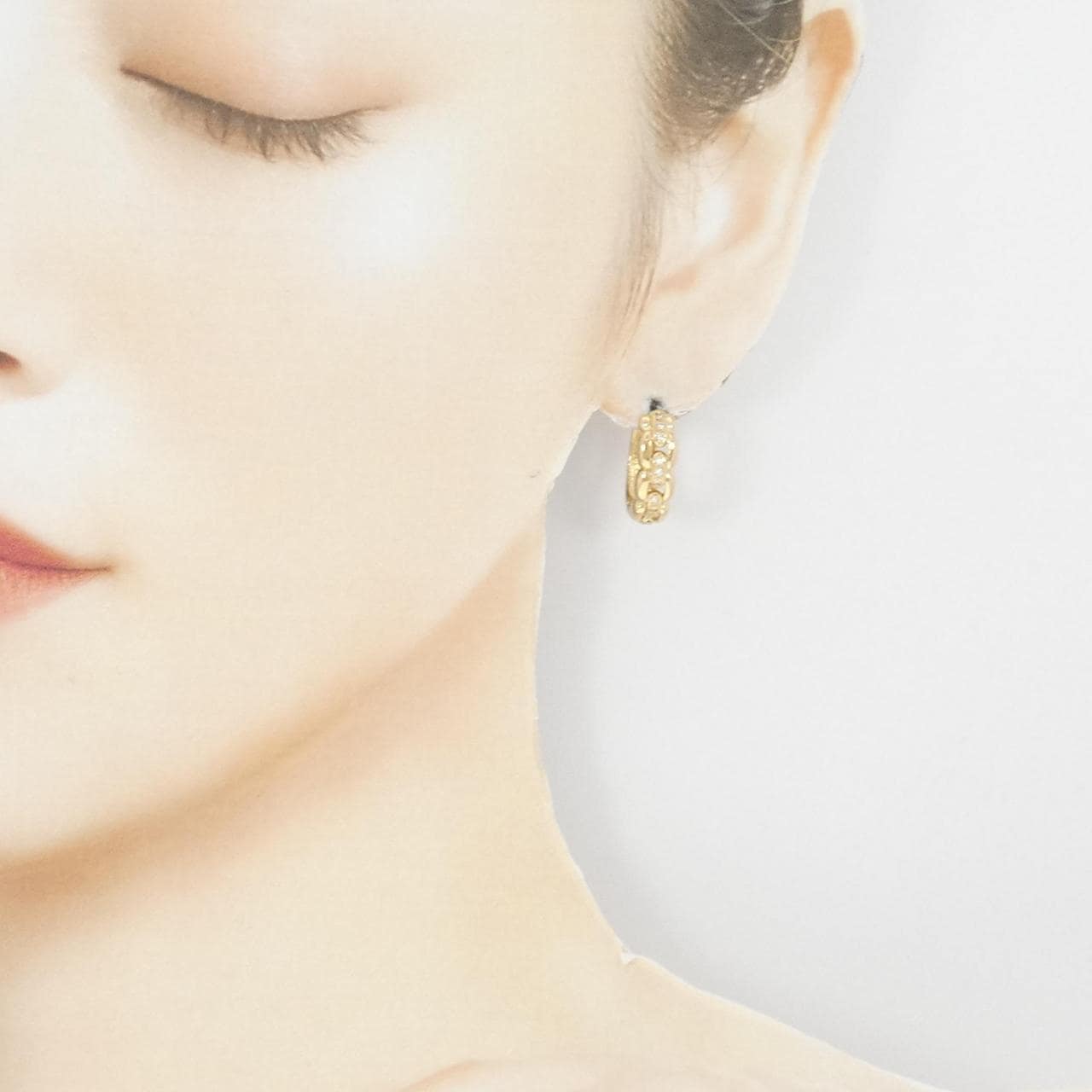 K18YG ダイヤモンド ピアス 0.14CT