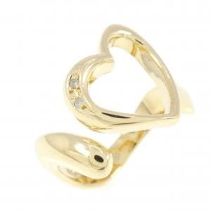 K18YG Heart Diamond Ring 0.01CT