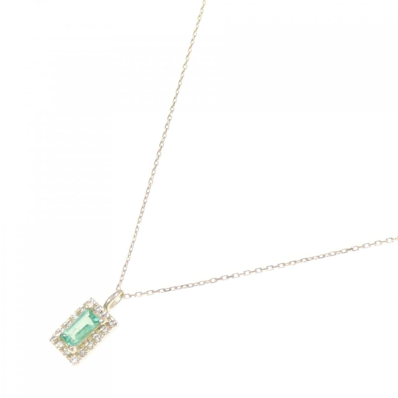 [BRAND NEW] K10YG emerald necklace