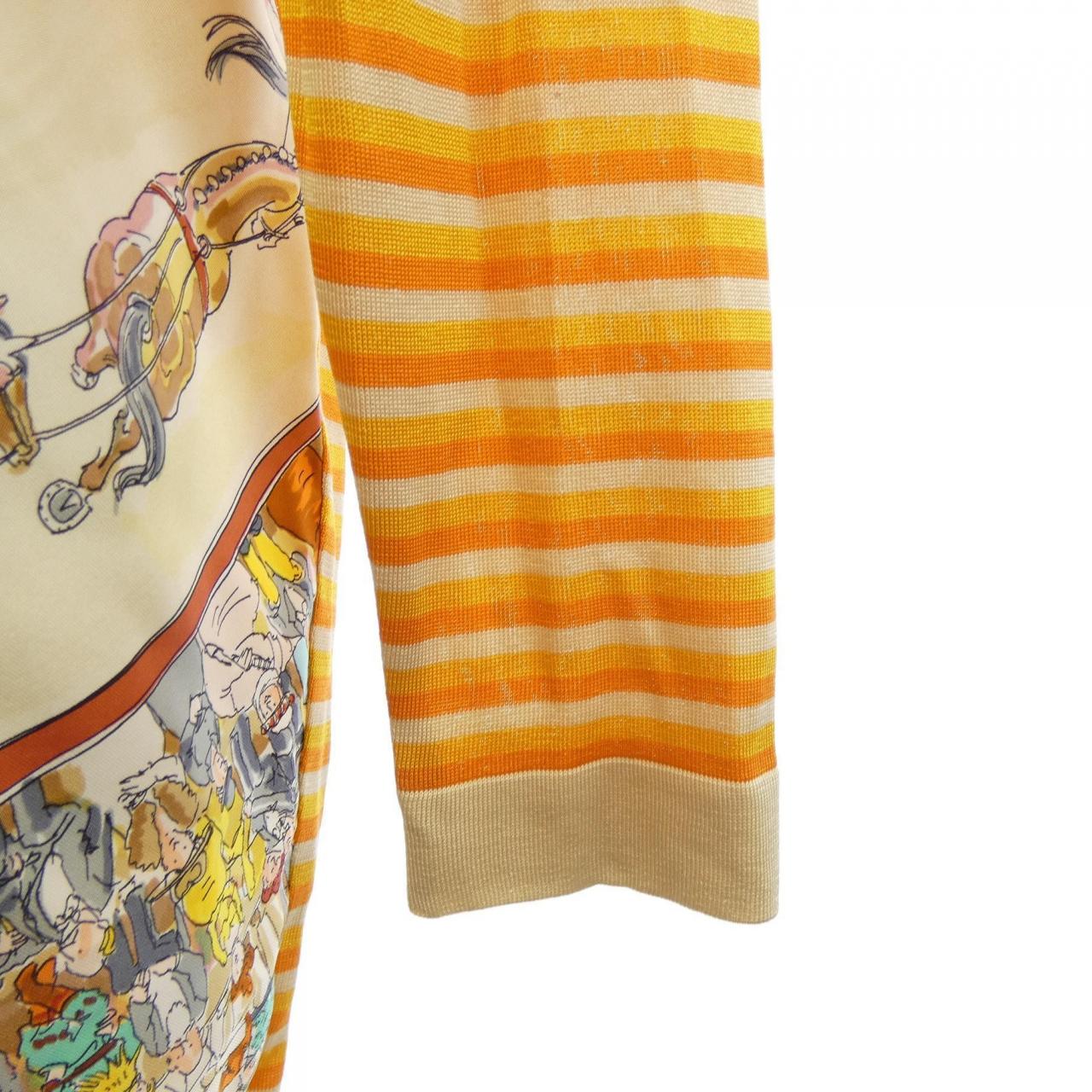 【ヴィンテージ】エルメス HERMES CIRQUE MOLIER ツイルレーヌ. カーディガン