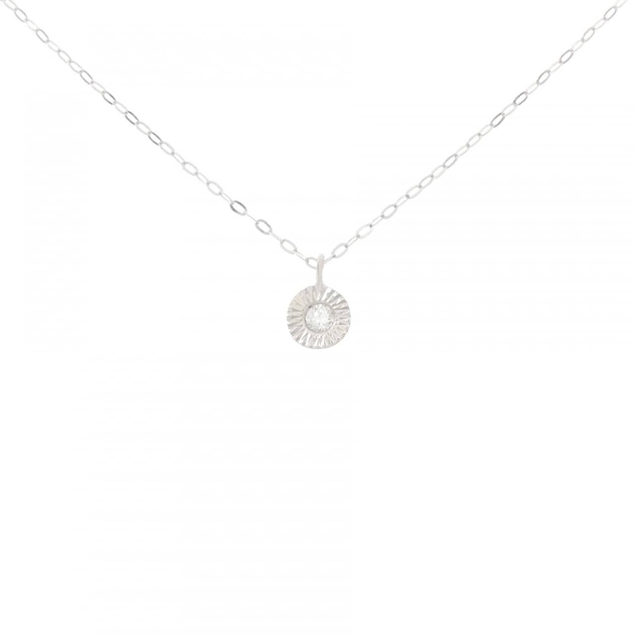 K18WG ダイヤモンド ネックレス 0.05CT