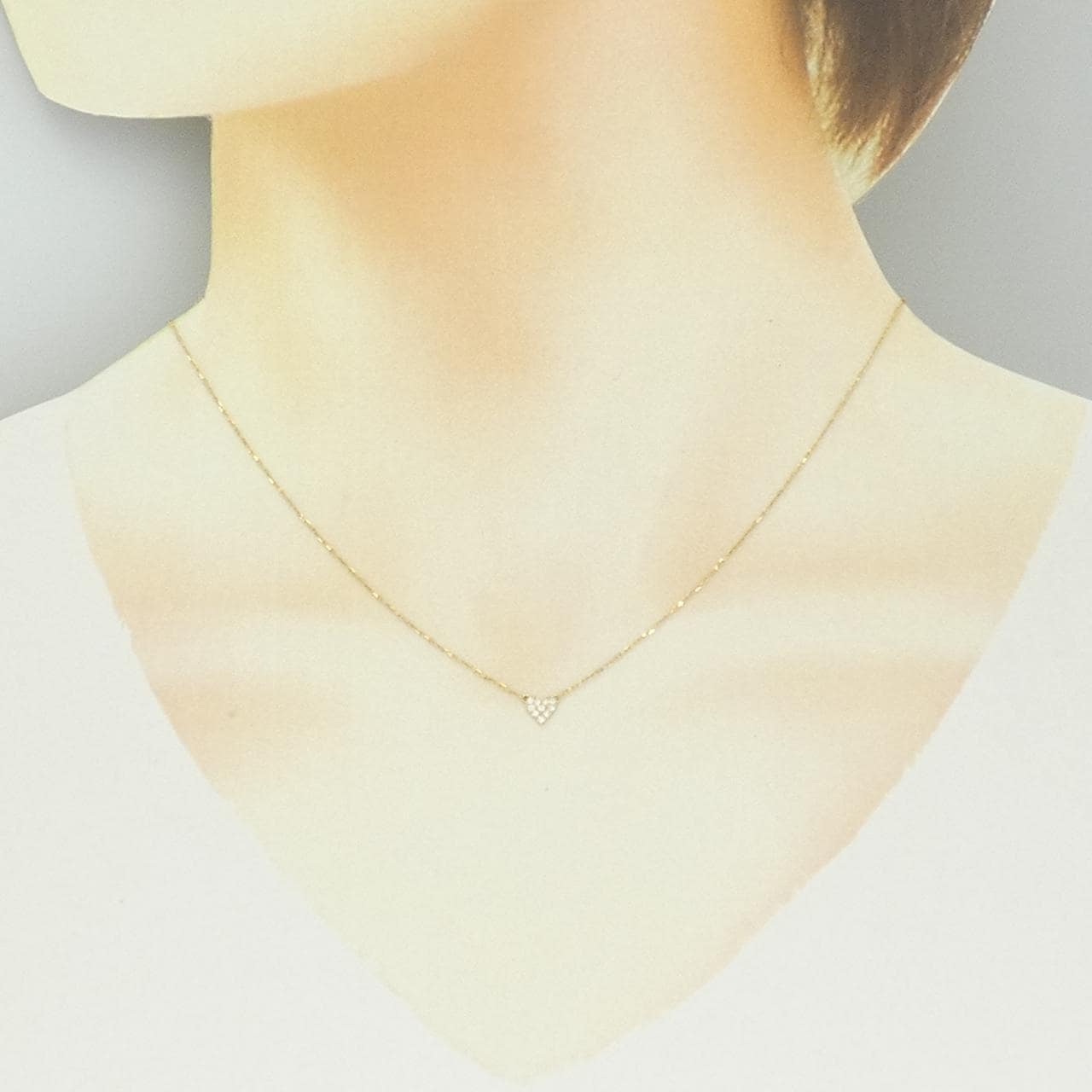 アーカー ハートパヴェ ネックレス 0.05CT