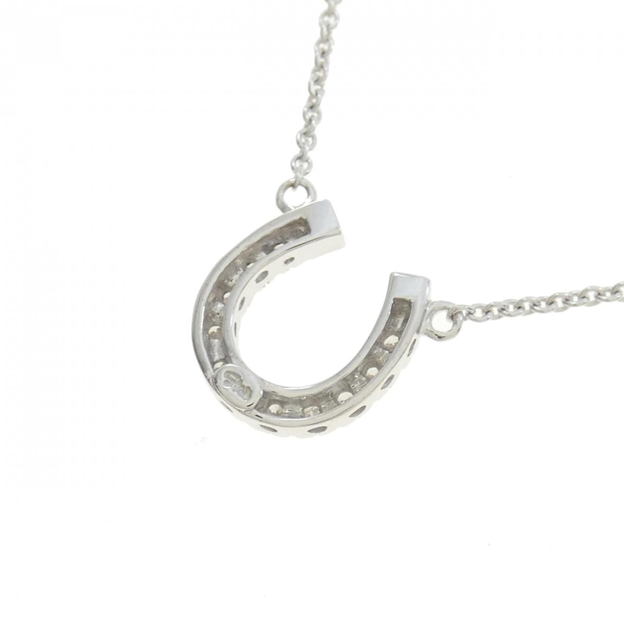750WG Horseshoe Diamond Necklace