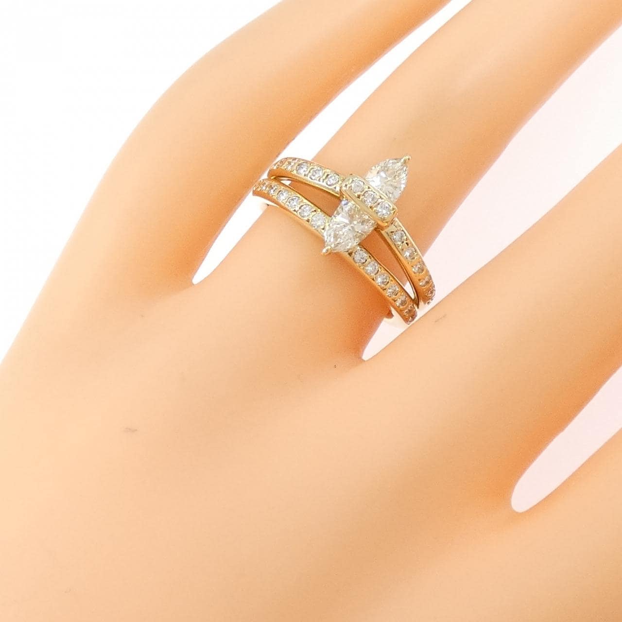 K18YG ダイヤモンド リング 0.702CT