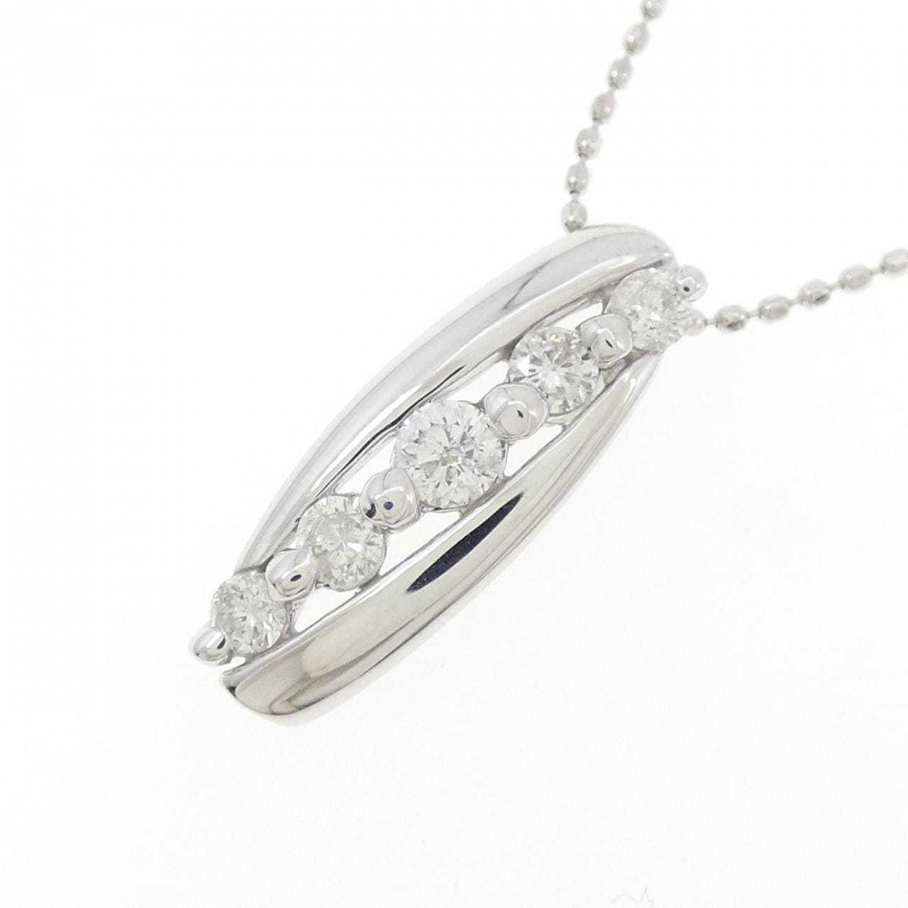 K18WG ダイヤモンド ネックレス 0.30CT