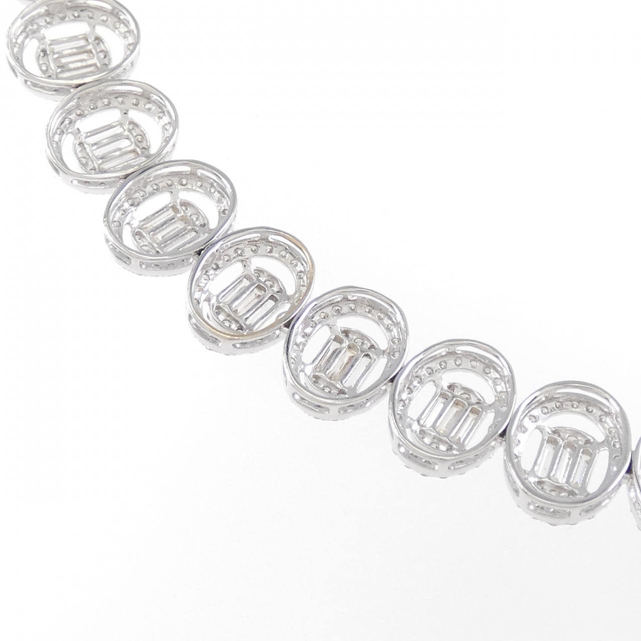 K18WG ダイヤモンド ネックレス 3.59CT