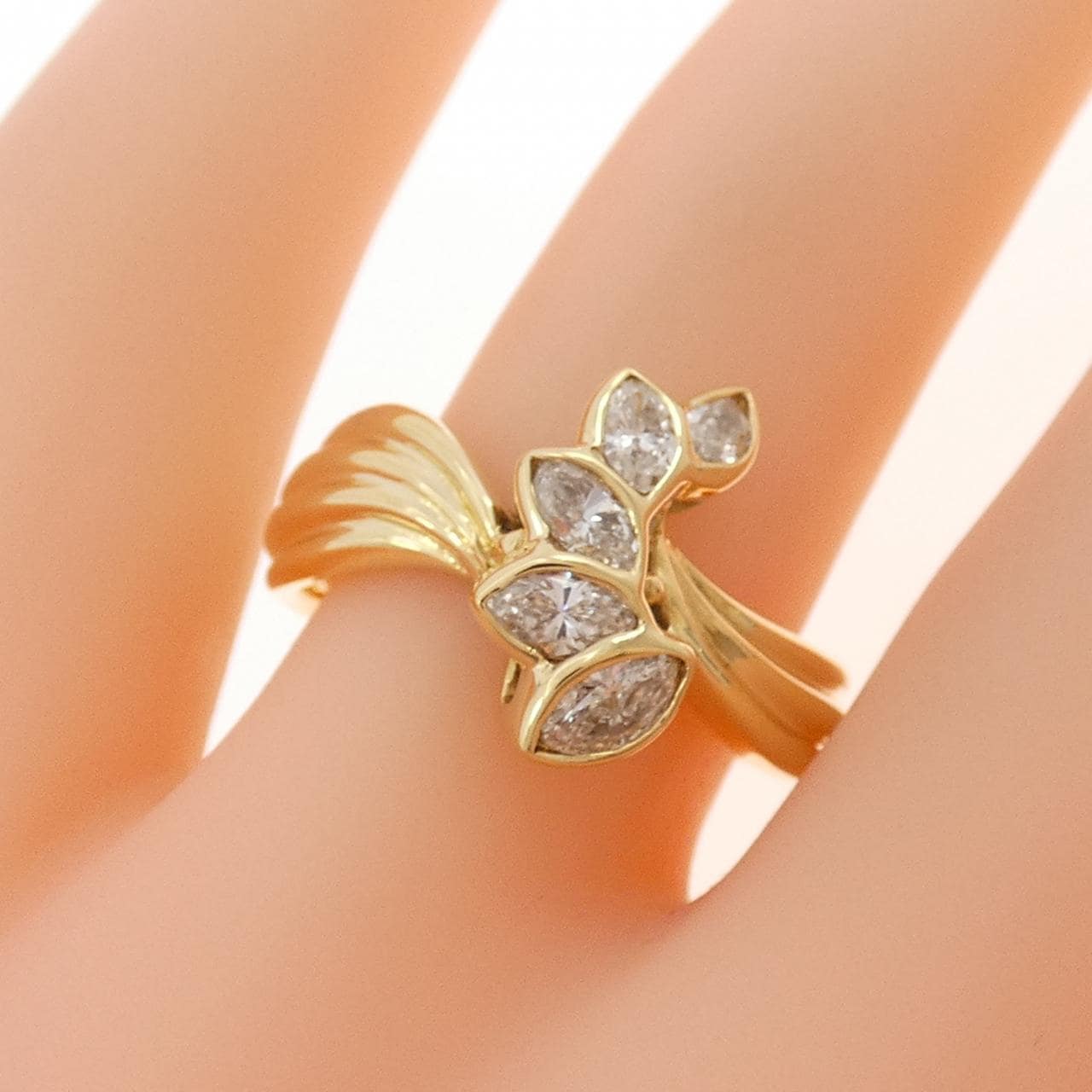 K18YG ダイヤモンド リング 0.57CT