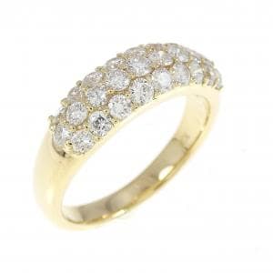 K18YG パヴェ ダイヤモンド リング 1.05CT