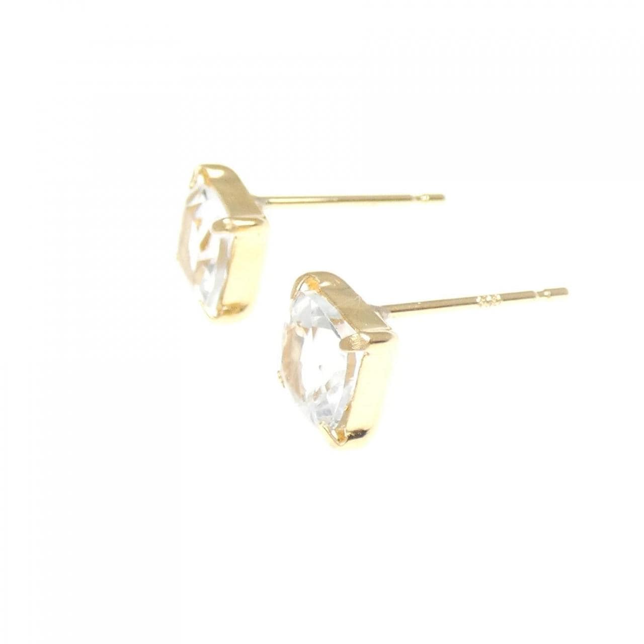 【新品】K18YG アクアマリン ピアス