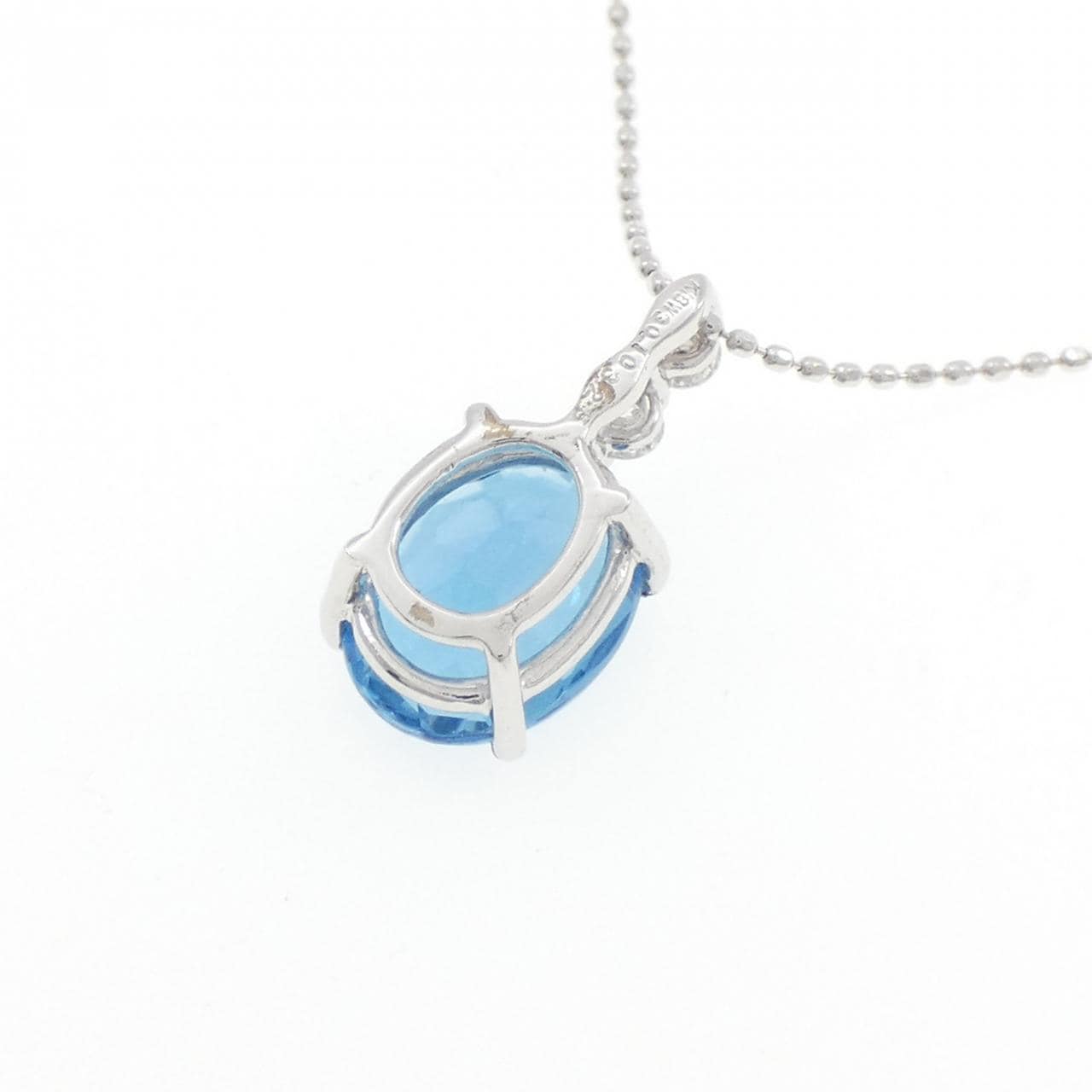 K18WG ブルートパーズ ネックレス 3.25CT