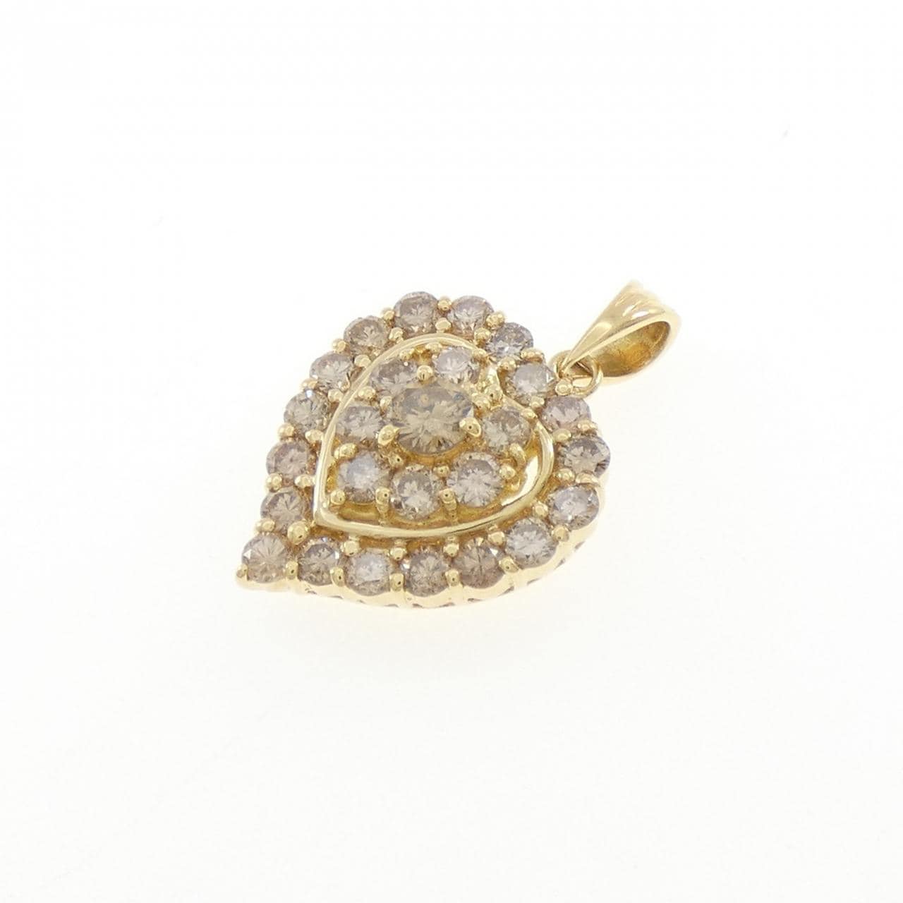 K18YG ハート ダイヤモンド ペンダント 1.15CT