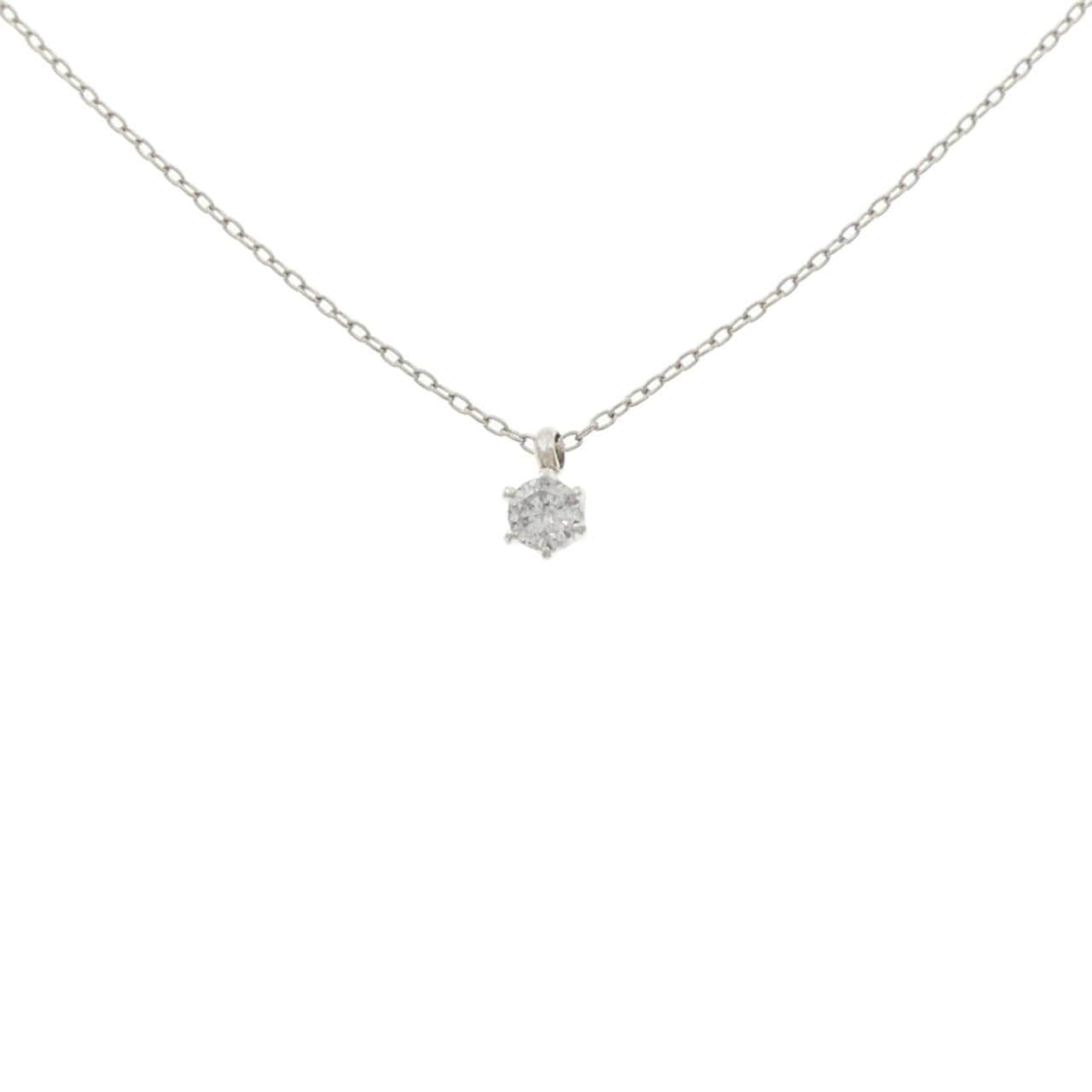 PT/PT850 ソリティアダイヤモンド ネックレス 0.12CT
