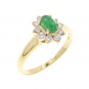 K18YG エメラルド リング 0.27CT