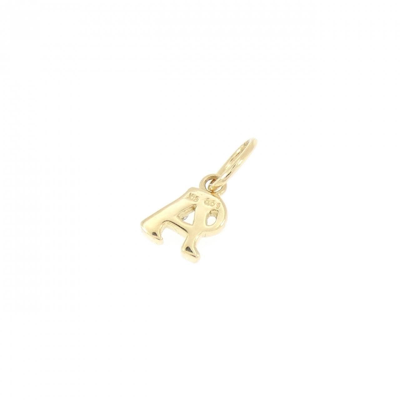 K18YG イニシャルA ダイヤモンド ペンダント 0.01CT