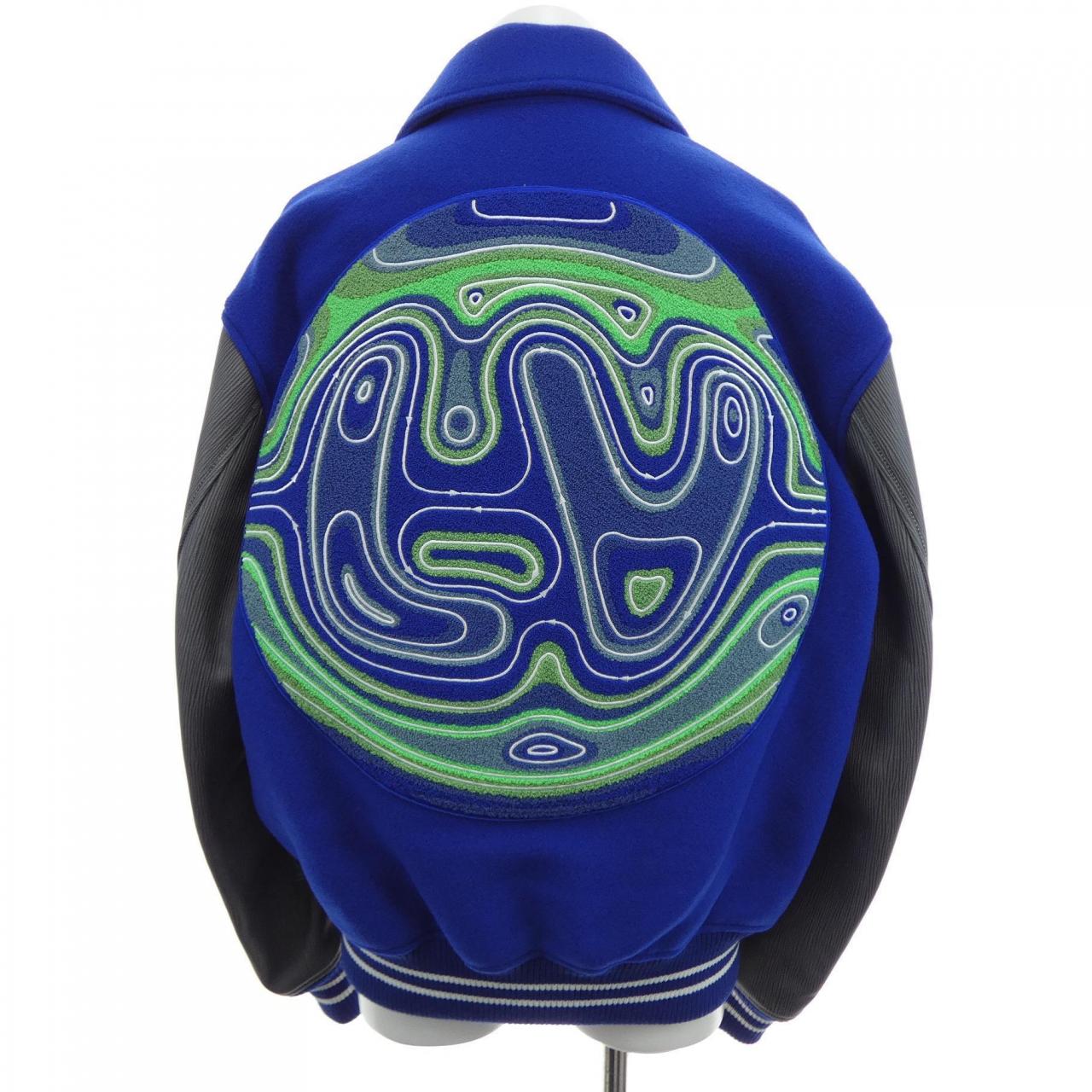 ルイヴィトン LOUIS VUITTON エンブロイダードバーシティブルゾン HPL66ECAW スタジャン