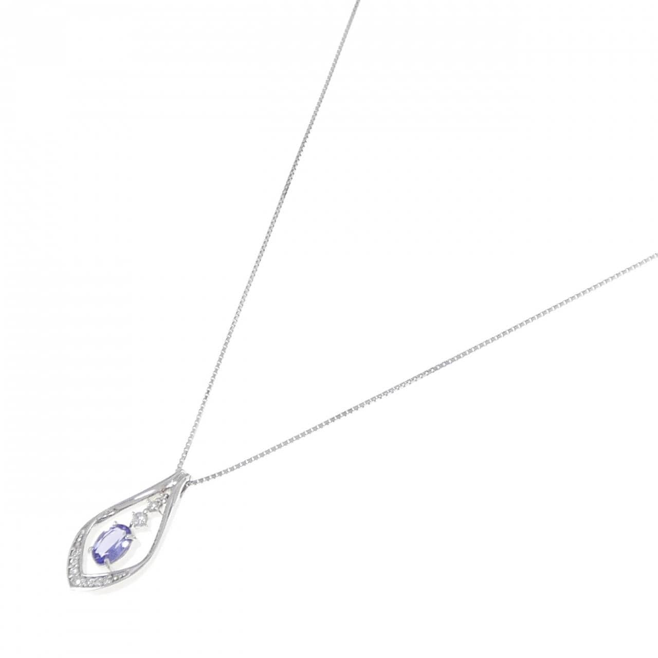 K18WG タンザナイト ネックレス 0.44CT