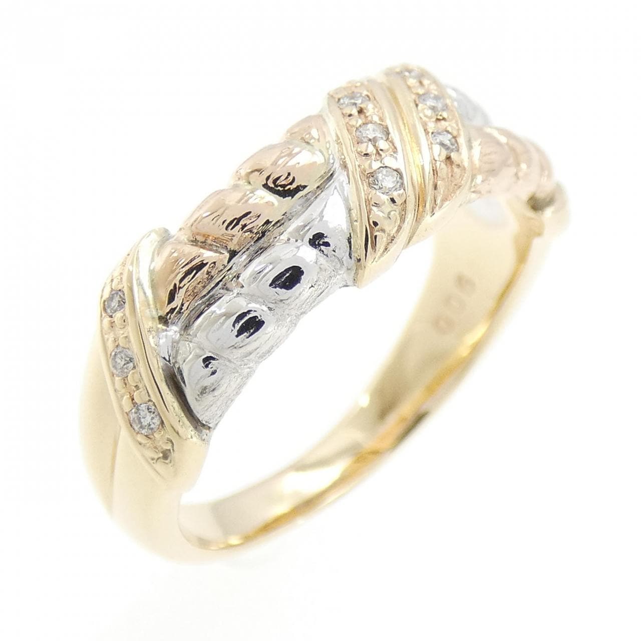 K10スリーカラー ダイヤモンド リング 0.06CT