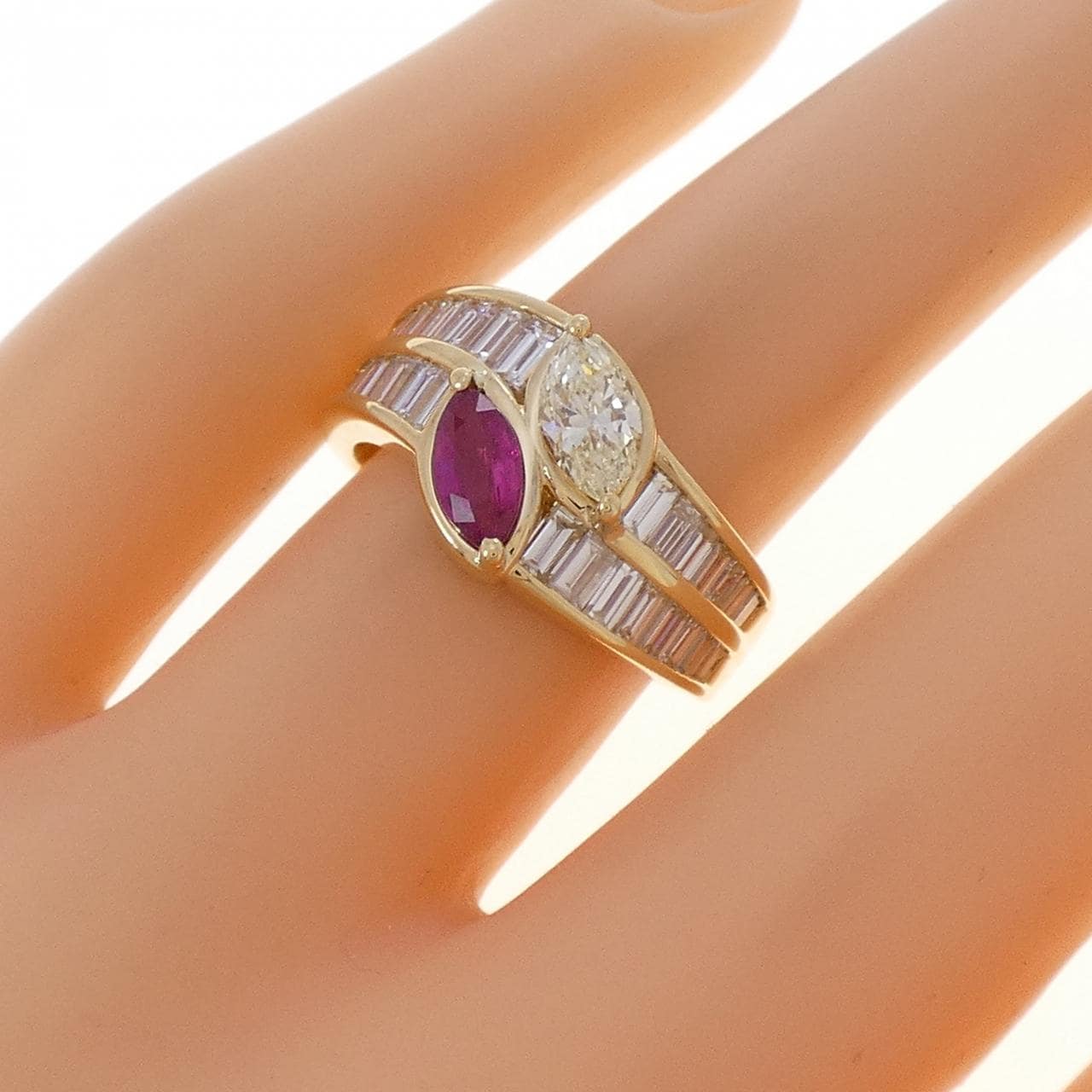 K18YG紅寶石戒指0.45CT