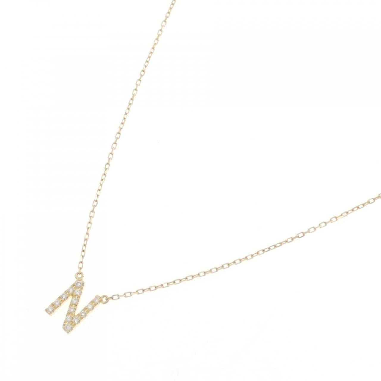 アーカー イニシャル ネックレス 0.05CT