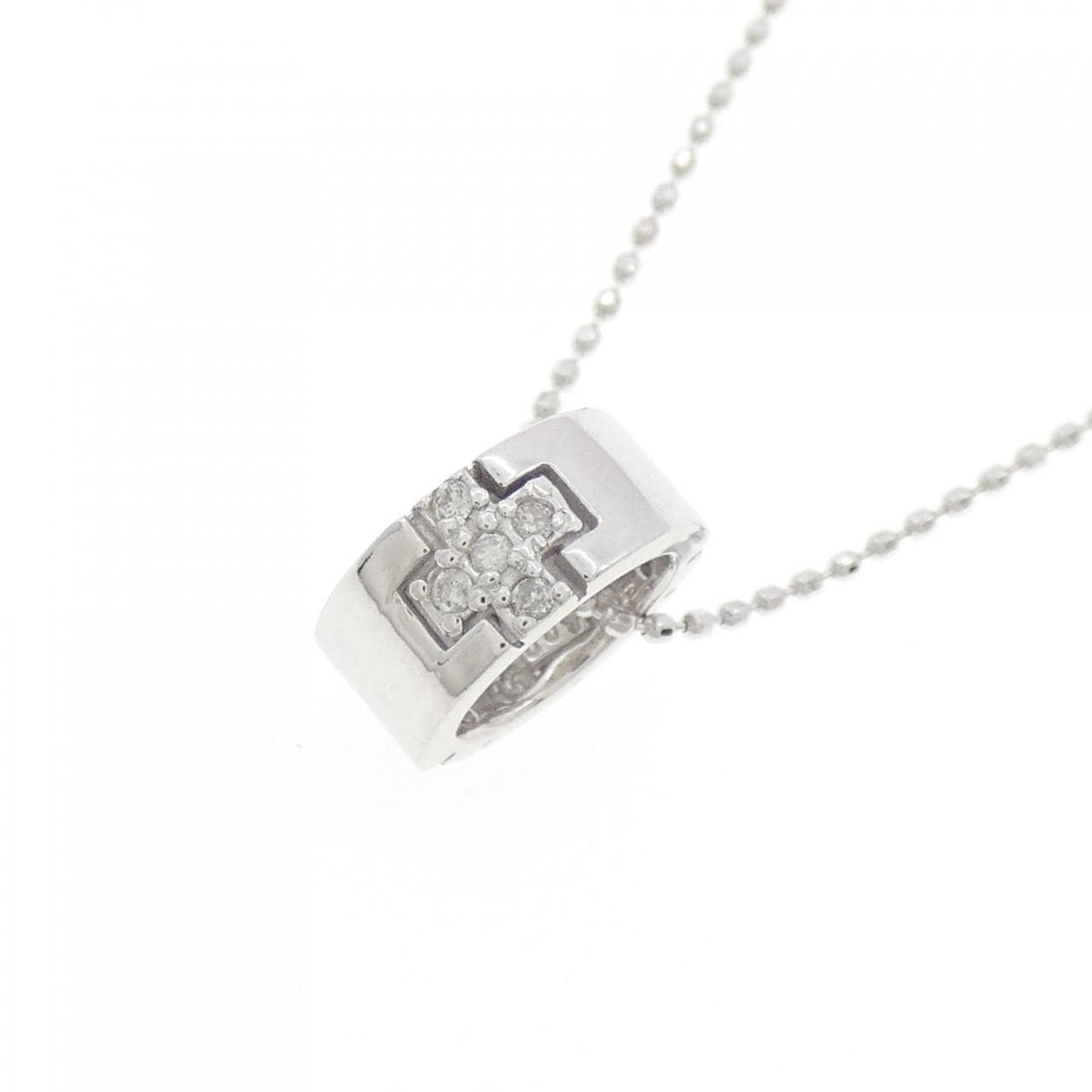 K18WG ダイヤモンド ネックレス 0.07CT