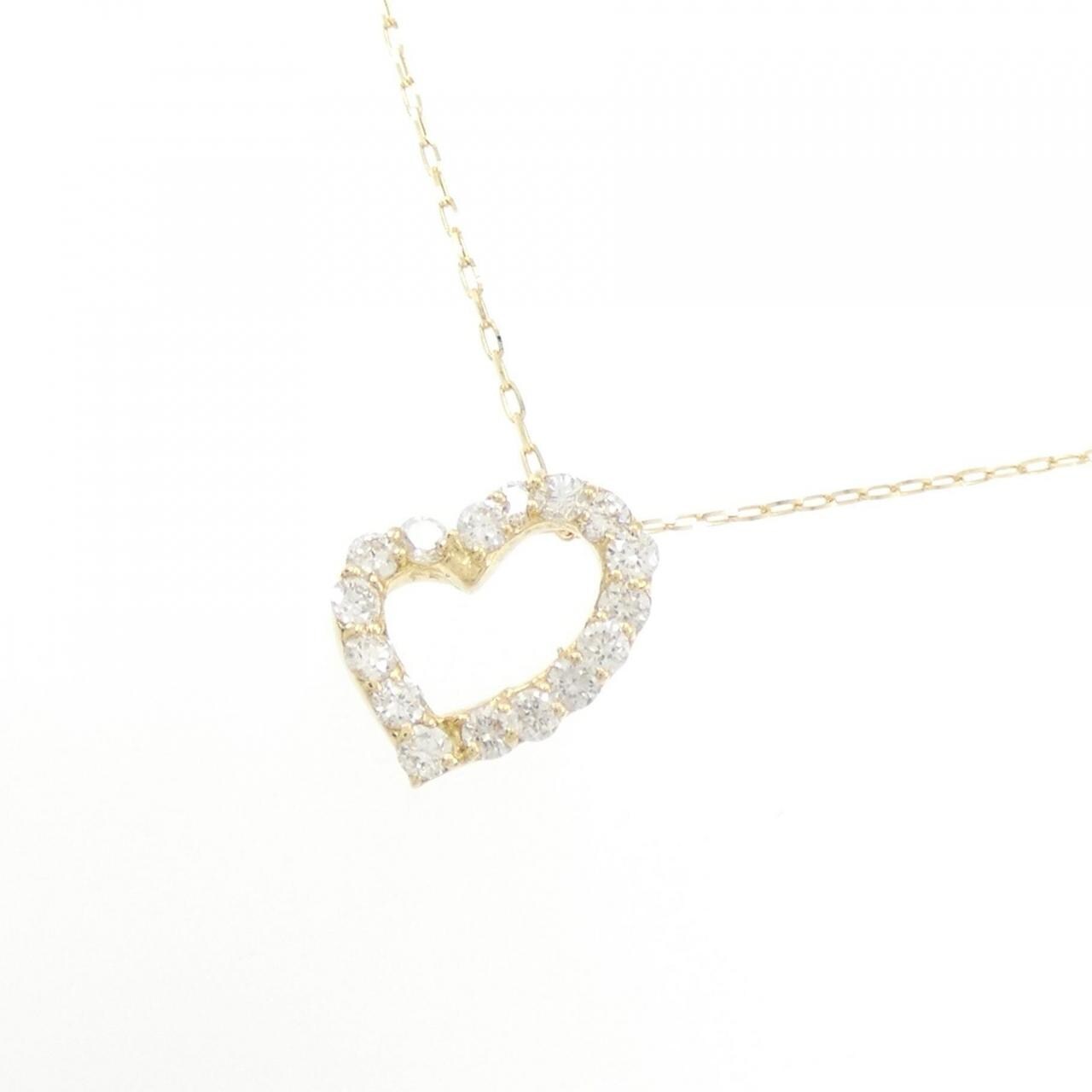 【リメイク】K18YG ハート ダイヤモンド ネックレス 0.20CT