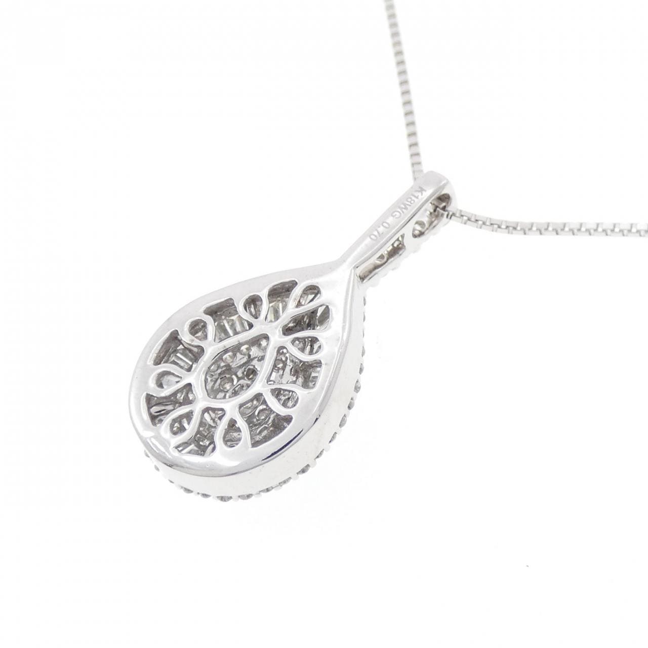 K18WG ダイヤモンド ネックレス 0.70CT