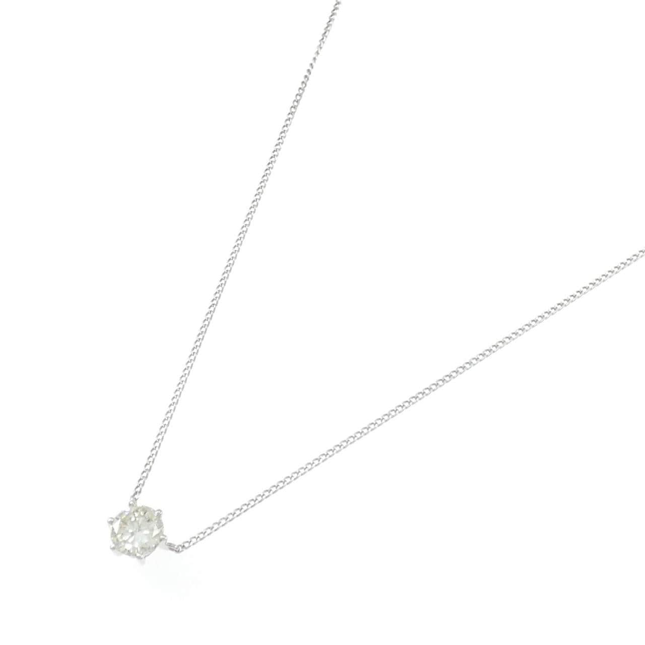 PT900/PT850 ソリティア ダイヤモンド ネックレス 0.59CT
