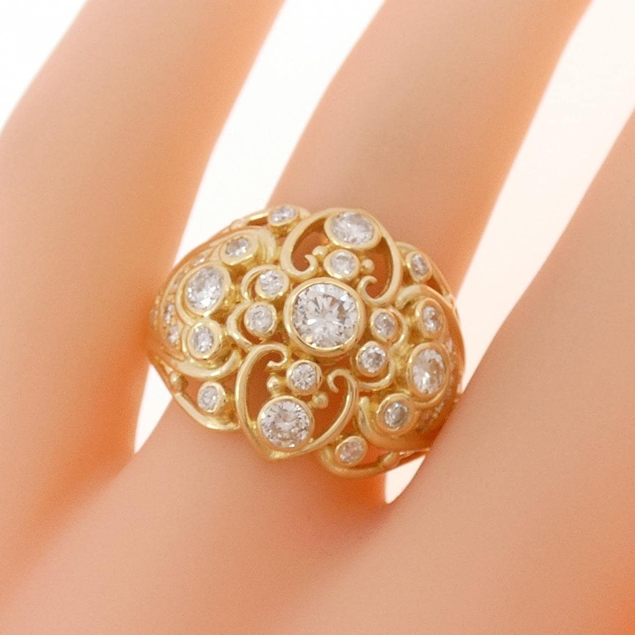 K18YG ダイヤモンド リング 1.01CT