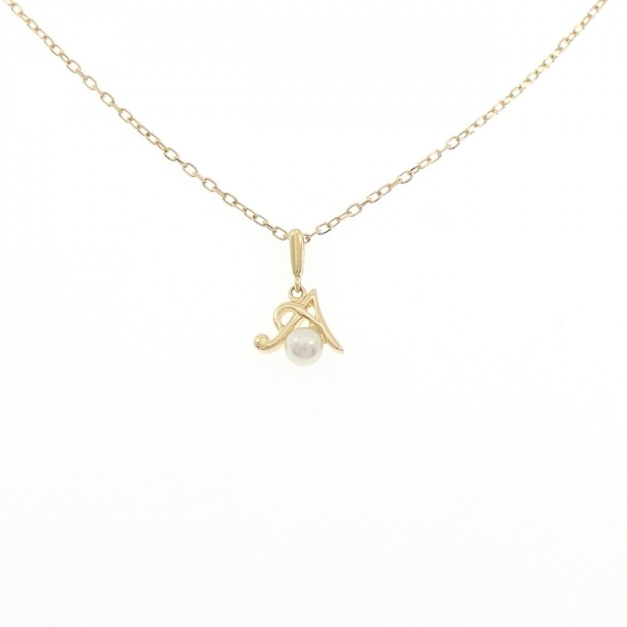 ミキモト イニシャル アコヤパール ネックレス 4mm