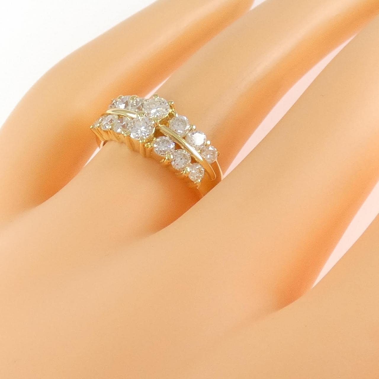 K18YG ダイヤモンド リング 1.24CT