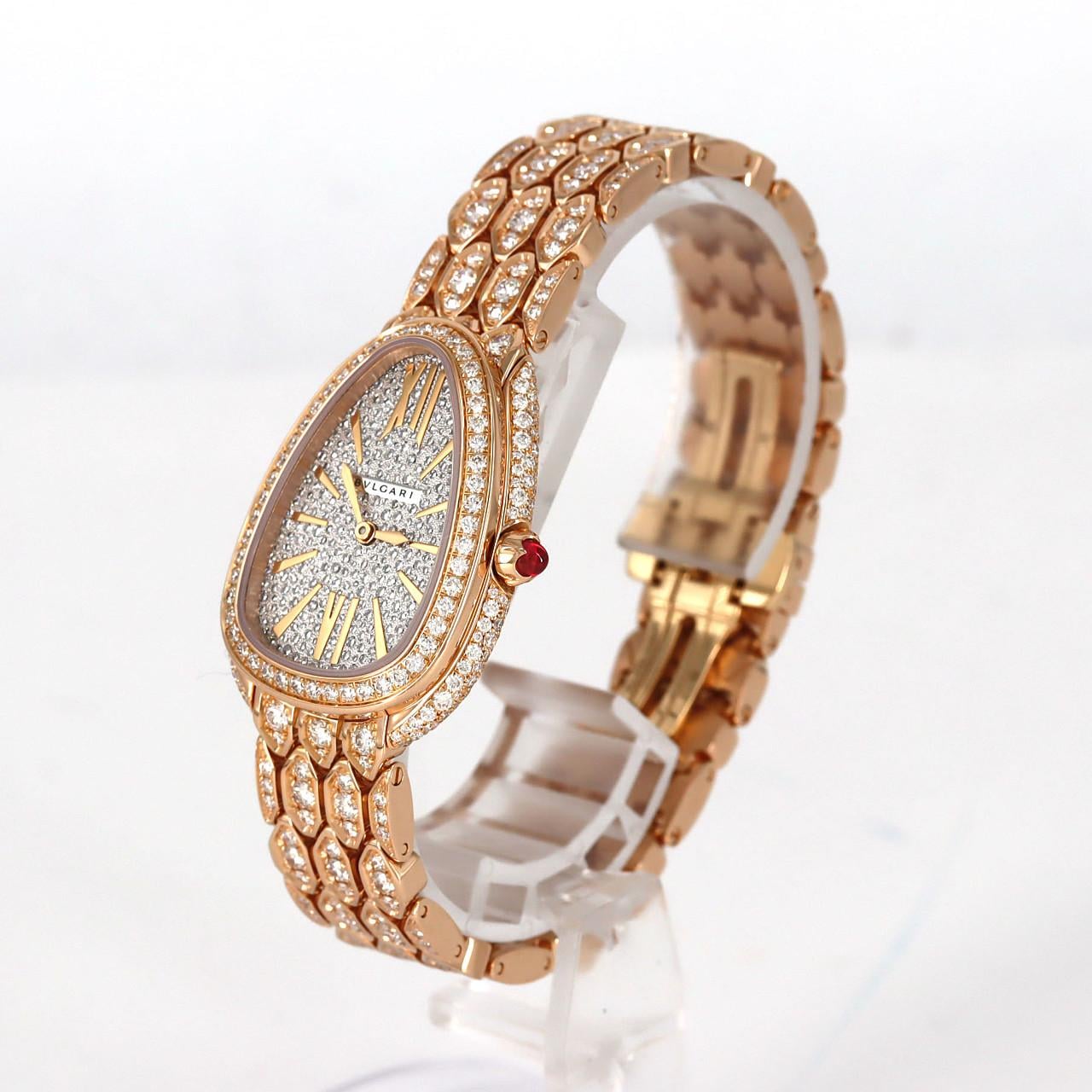 ブルガリ セルペンティセドゥットーリ PG/D･ブレスD 103160 PG･RG クォーツ